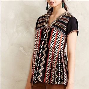 Anthropology pleated top